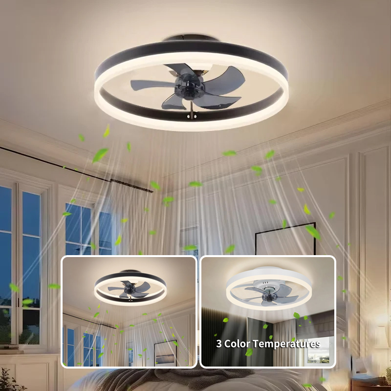 Ceiling Fan Mount - ไฟพัดลมติดเพดานสไตล์มินิมอลสมัยใหม่ เหมาะสำหรับห้องนั่งเล่นและห้องนอน ไฟตกแต่งบ้าน และไฟพัดลมแบบฝัง