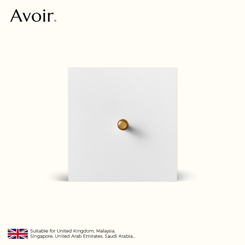 Home Improvement Uk - สวิตช์แบบกด Avoir Matte White 220V สวิตช์แบบก้านโยกสไตล์เรโทร