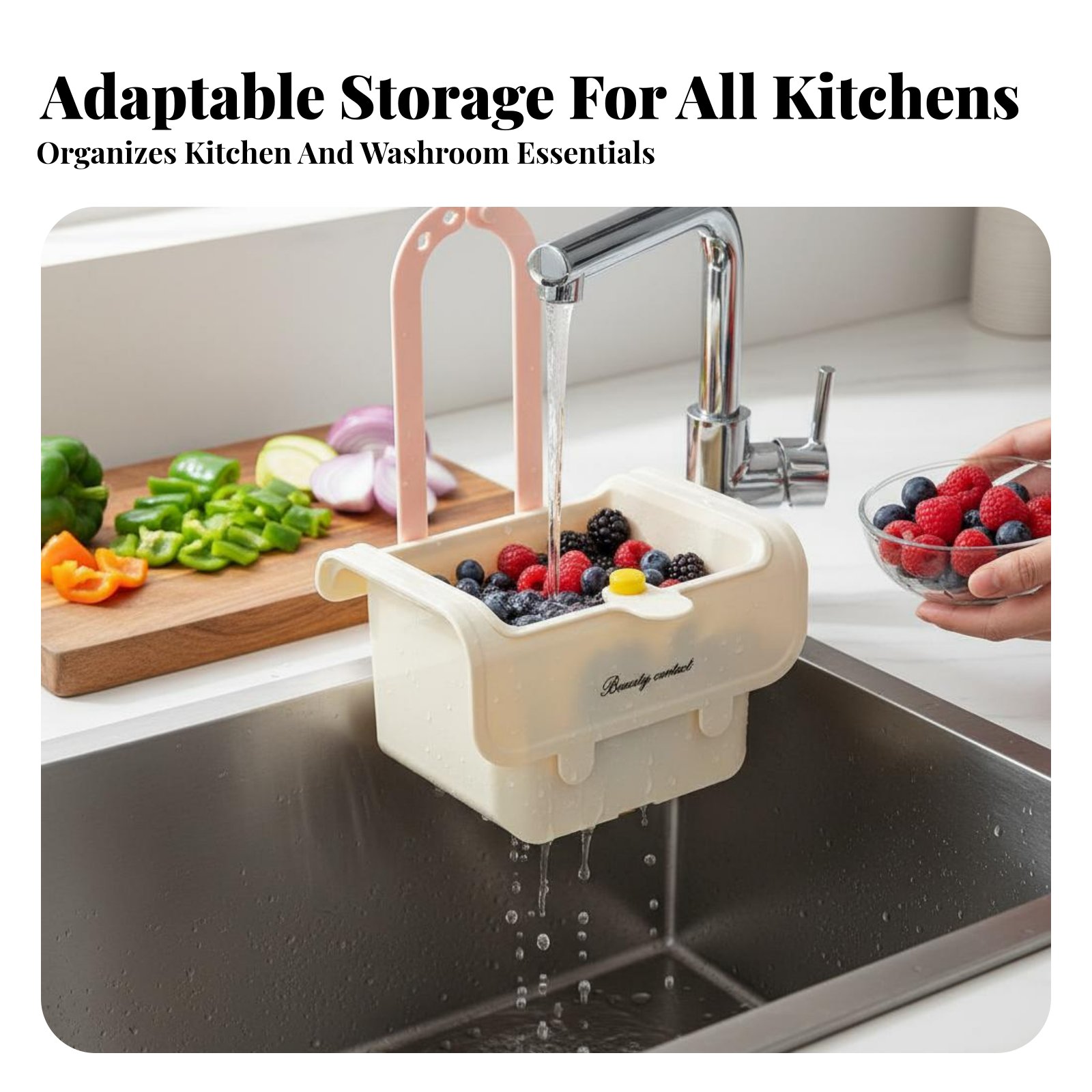 Sink Drain Strainer - ตะกร้าแขวนอ่างล้างจาน ติดตั้งง่าย ตะกร้ากรองน้ำแบบแขวนกับก๊อกน้ำ ตะแกรงกรองน้ำอ่างล้างจานในครัว อเนกประสงค์