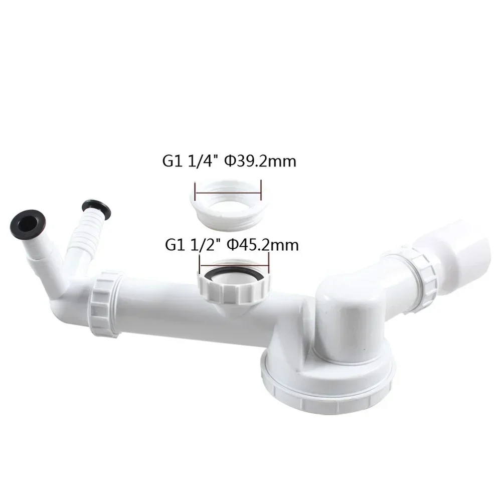 Sink Drain Strainer - ท่อระบายน้ำอ่างล้างจานสีขาว ป้องกันกลิ่น ท่อแข็ง G1-1/4 G1-1/2 นิ้ว