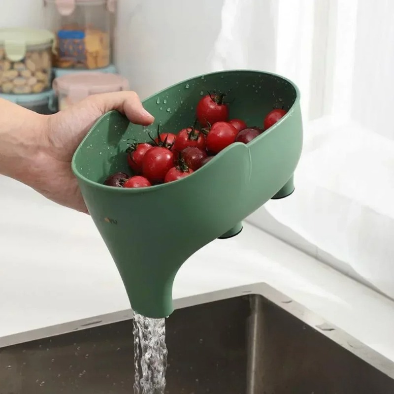 Sink Drain Strainer - ตะกร้ากรองเศษอาหารรูปช้าง ตะแกรงล้างผักผลไม้ ตะกร้าแขวนสำหรับกรองน้ำ อุปกรณ์ครัว
