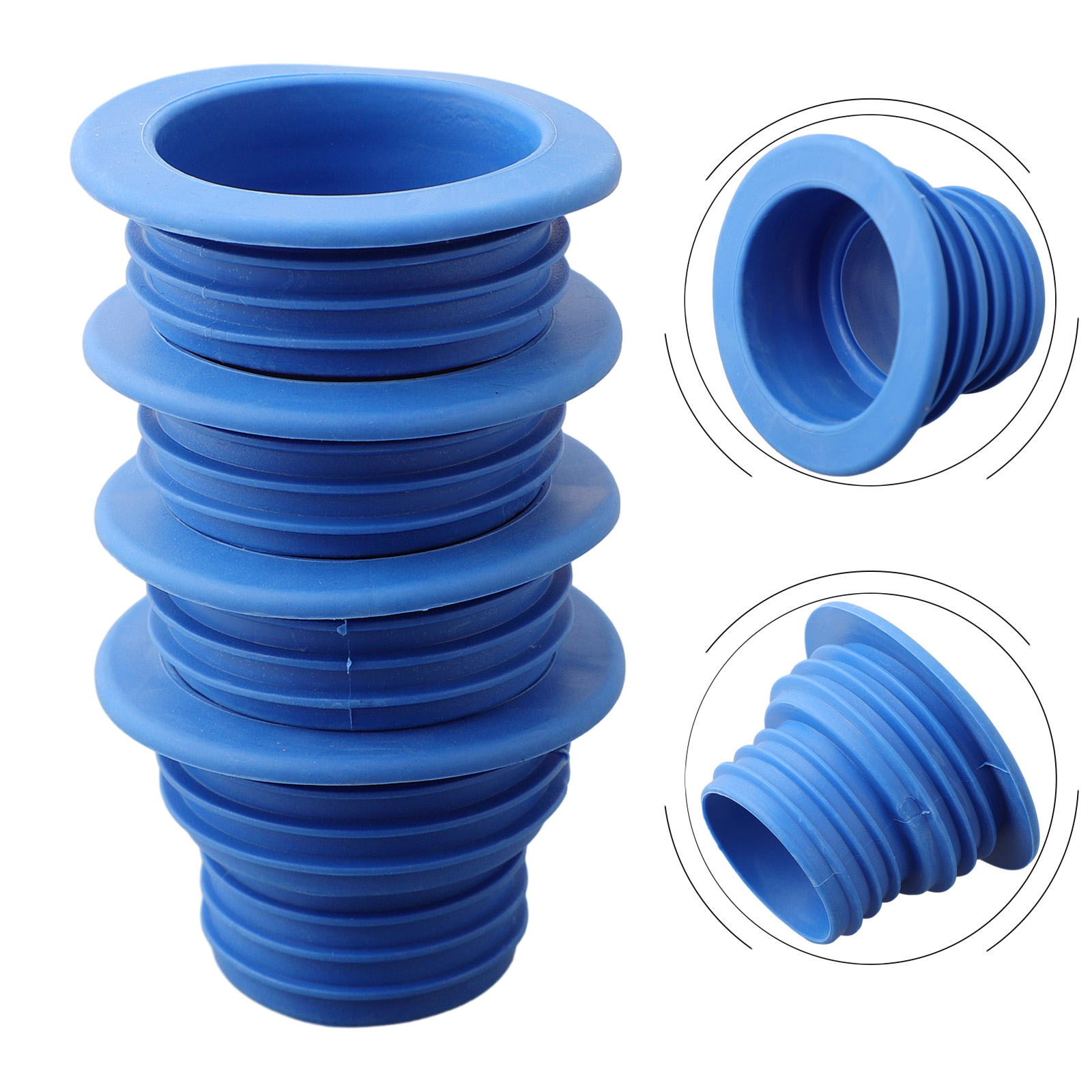 Home Improvement Retail - 4pcs ท่อระบายน้ําท่อปลั๊กซิลิโคนสําหรับเครื่องซักผ้าถังชั้นรั่ว Home Improvement Drainpipe อุปกรณ์เสริม