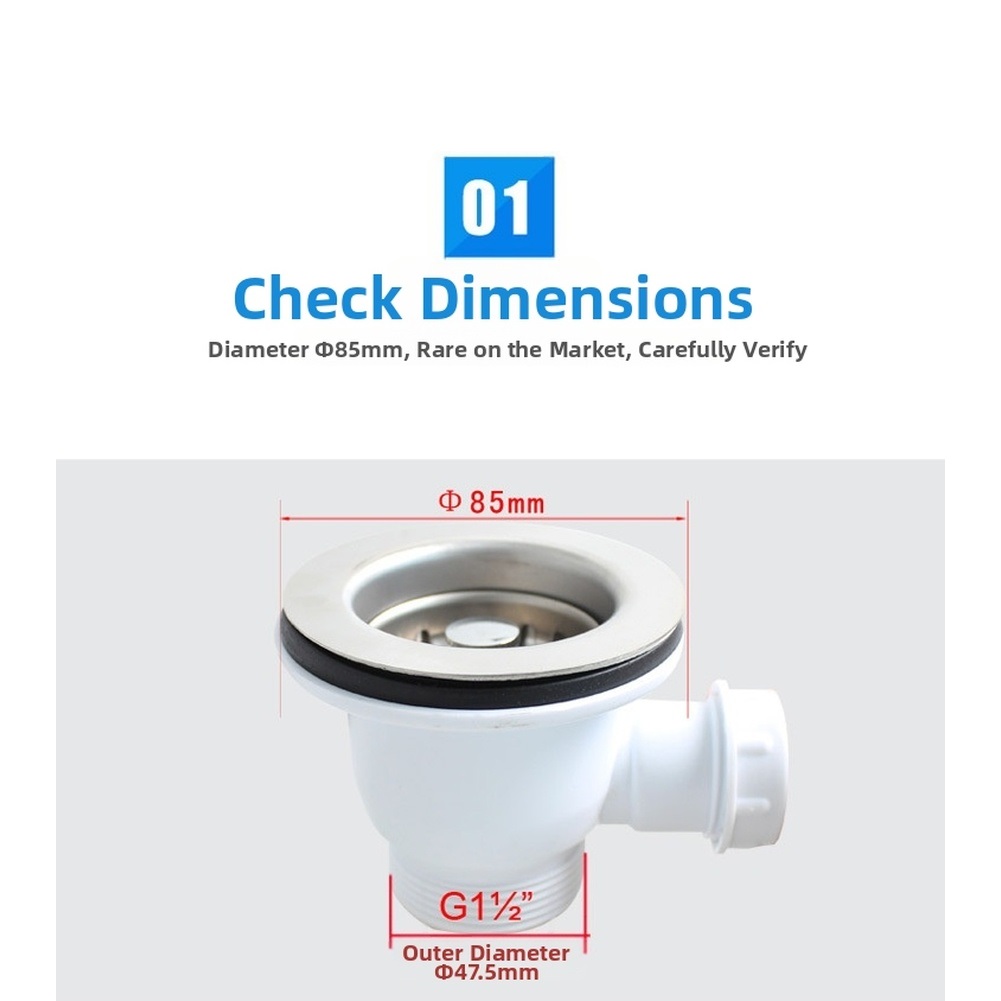 ท่อระบายน้ำอ่างล้างจานสแตนเลสข - Sink Drain Strainer บทวิจารณ์และราคา