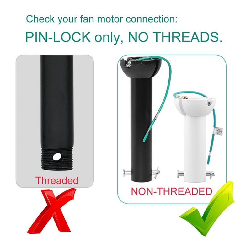 เสาต่อขยายแบบไม่มีเกลียวคุณภาพ - Ceiling Fan Mount บทวิจารณ์และราคา